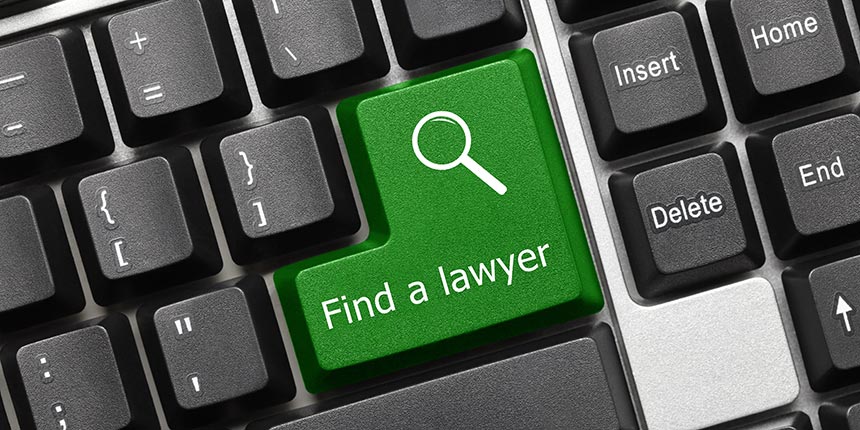 Find a Lawyer Button on Keyboard